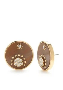 KATE SPADE OUT OF HER SHELL BUTTON STUD EARRINGS NWT - Picture 1 of 1