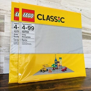 Lotto di 2 piastre di base grigie LEGO CLASSIC nuove (10701) - Foto 1 di 4