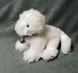 Ganz Heritage Collection Shaggy Kittens Plush Stuffed Cat Lovey White Toy 7" - Picture 1 of 8