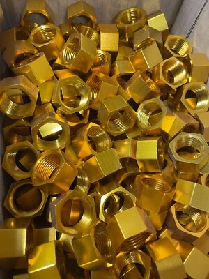 Sechskantmutter M20x1,5 Aluminium hochwertig vergoldet 15mm hoch 8900-S225 - Bild 1 von 2