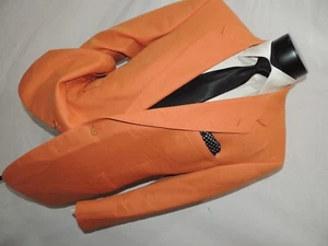 STUNNING DAVID AUGUST MEN'S SALMON CUSTOM MADE JACKET COAT 46 R - Picture 1 of 10