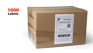 1000 8,5" x 5,5" Halber Bogen Selbstklebende Versandetiketten 2 Pro Blatt USA - Bild 1 von 4