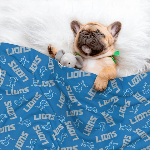 Detroit Lions Pet Blanket Personalised Warm Pet Blanket for Puppy & Cat Cover