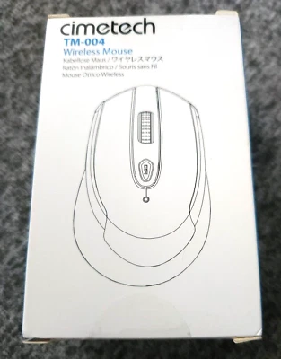 Cimetech USB Wireless Mini-Portable Optical Mouse White 3200DPI 6 Button TM-004 - Image 1 of 3