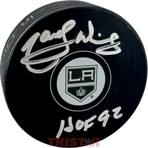 Marcel Dionne Signed Autographed LA Kings Puck Inscribed HOF 92 TRISTAR - Picture 1 of 1