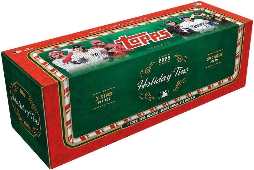 2025 Topps Holiday Tins Baseball (3 Tins Per Box/ 59 Cards Per Tin) Sealed  - Image 1 of 1