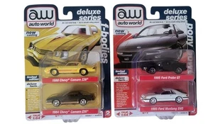 Target Exclusive Auto World 1980 Camaro, 1984 Camaro, 1995 Probe GT, Mustang 85 - Picture 1 of 2