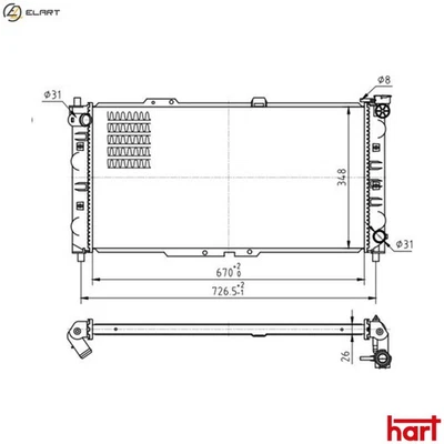 RADIATOR ENGINE COOLING 620 259 FOR MAZDA 323/V BP-ZE 1.8L Z5-DE 1.5L 4cyl - Image 1 of 4