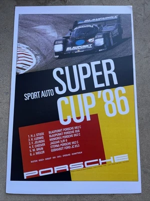 Porsche Super Cup 1986 Winners Poster 12x18” - Image 1 of 4