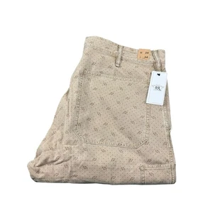 Pantalón Chino RRL Ralph Lauren Marrón Nativo AOP Algodón Botón Mosca Talla 34x34 Nuevo con Etiquetas - Imagen 1 de 8