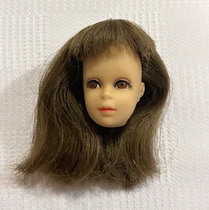 Vintage 60er Mattel Barbie Francie brünett Puppe nur Kopf TLC - Bild 1 von 8