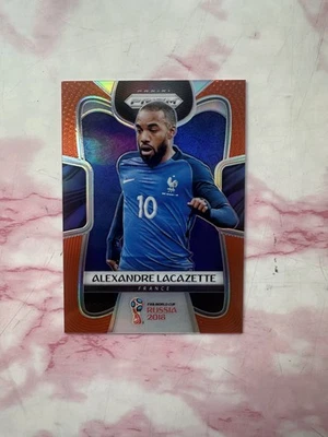 2018 Panini Prizm FIFA World Cup Alexandre Lacazette Orange 55/65 Arsenal France - Image 1 of 2