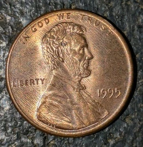 1995 1c Memorial Cent Uncirculated Details Red Brown Toned Extra Shiny - Picture 1 of 19