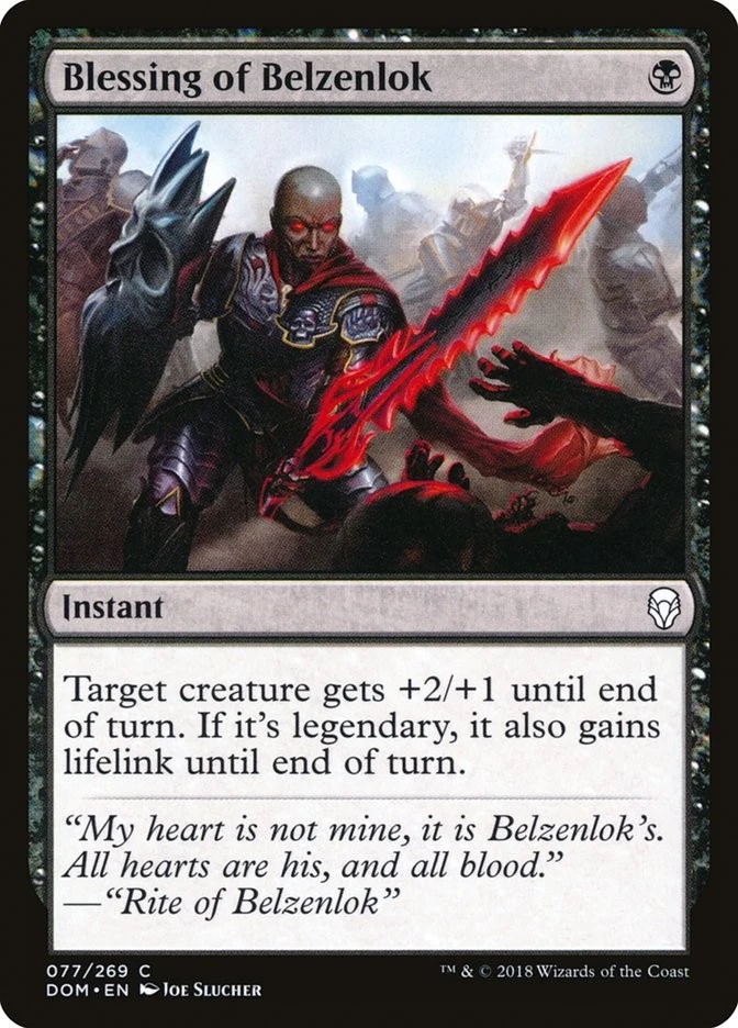 Blessing of Belzenlok [Dominaria] (DOM 77) Near Mint - Image 1 of 1