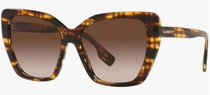 BURBERRY Sunglasses BE 4366 398113 55mm Tamsin Top Check/Striped Brown - Image 1 of 1