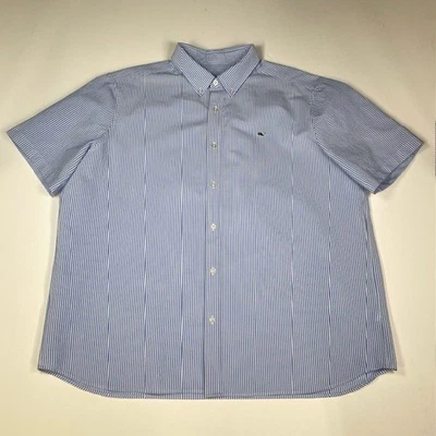 Vineyard Vines 男式 XXL Performance 条纹短袖纽扣衬衫 — 第 1/4 张图片