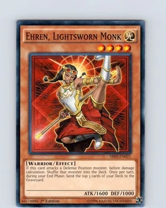 Yu-Gi-Oh TCG Ehren, Lightsworn Monk SR02-EN021 1st Edition Common Card NM - Picture 1 of 2