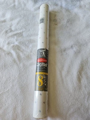 Vintage 1994 Contact Paper Rose Bud Self Adhesive Rubbermaid 8 yds x 18 in NEW - Image 1 of 3