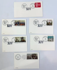 6 RARE USPS National Postal Forum Stamped Envelopes XIV 1978-1981 VG Condition - Picture 1 of 5