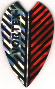 Silver, Red and Black VORTEX Dart Flights: 3 per set - Picture 1 of 4