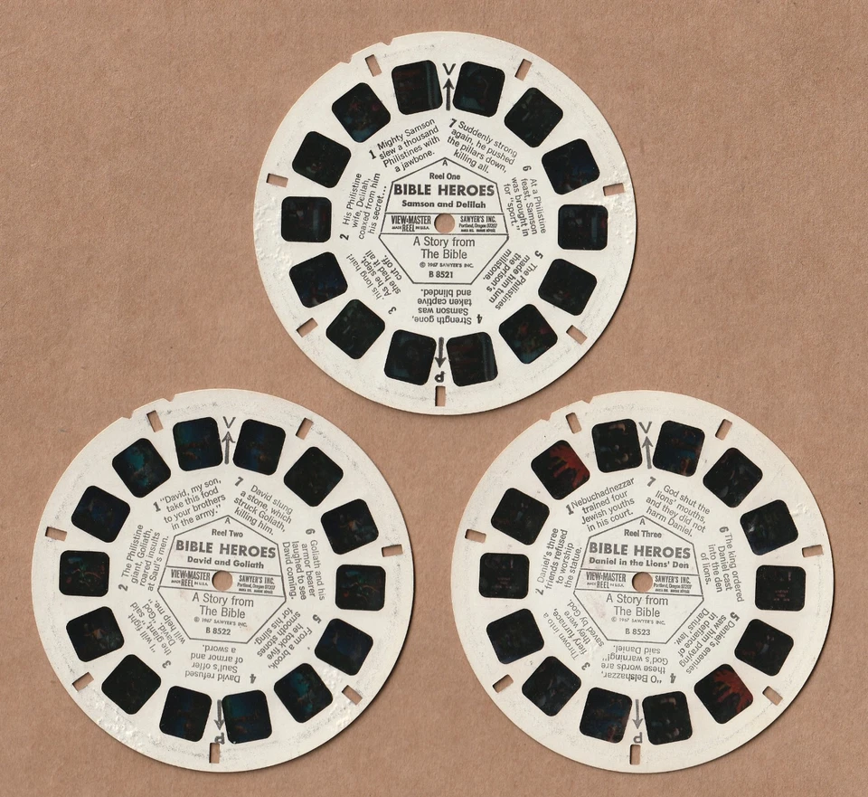 Set of vintage View-Master reels Bible Heroes 1967 - Image 1 of 1