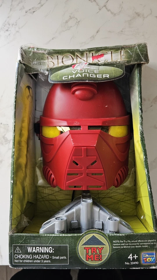 Disfraz Lego funcionando Bionicle cambiador de voz máscara sonido electrónico nuevo Halloween Foto 1 de 4