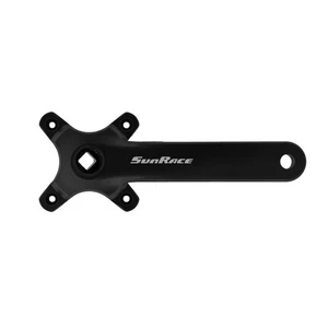 Sunrace FCM800 Kurbel 175 mm schwarz Vierkantkegel 96 BCD inkl. Kettenblattschrauben - Bild 1 von 9