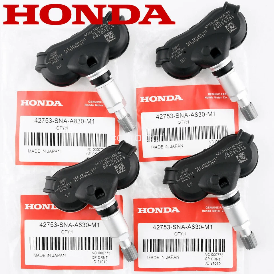 4X OEM GENUINE TPMS Tire Pressure Sensor For Honda CRZ Odyssey 42753-SNA-A830-M1 - Image 1 of 4