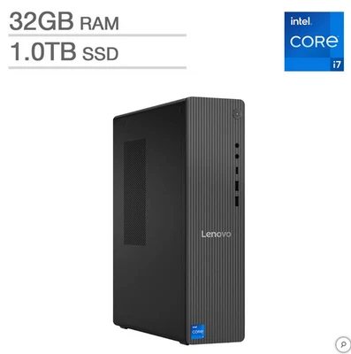 Lenovo IdeaCentre 8 Liter Tower i7-14700 32GB RAM 1TB SSD 90XS002NUS - Open Box - Image 1 of 3