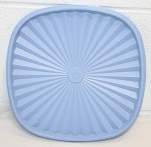 Vintage Tupperware Servalier Square Replacement Lid Seal 859 BLUE GUC !  9 1/4" - Picture 1 of 6