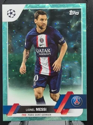Lionel Messi 2022-23 Topps UCC Flagship Aqua Icy Foil /399 #1 - Image 1 of 2