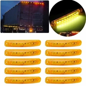 10x Ámbar 9 LED Sellado Marcador Lateral Luz Despejada Ajuste Coche Camión Remolque Camión - Imagen 1 de 5