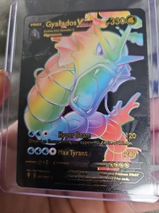 Gyarados Vmax Rainbow Black Foil Fan Art Vinyl Collector Pokemon 207/203 - Picture 1 of 5