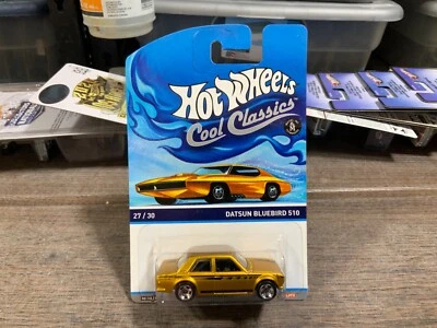 HOT WHEELS COOL CLASSICS 27/30 DATSUN BLUEBIRD 510 GOLD CARD - Image 1 of 2