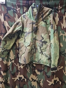 Vintage USA made 1970s camouflage GORE-TEX hooded parka and pant raven US ARMY - Bild 1 von 7