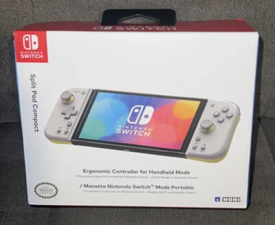 Hori Nintendo Switch Split Pad Compact Controller🎮Light Gray/Yellow (NSW-373U) - Image 1 of 4