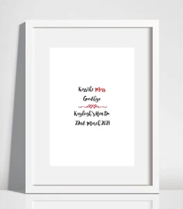 Personalised Kiss the Miss Goodbye Hen Party Game Activity Bride to be Keepsake - Picture 1 of 3