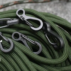Karabinerhaken Mini Schwarz Karabiner Camping Outdoor Haken Angeln - Picture 1 of 4