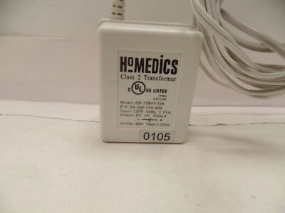 Homedics (ZB-35B6V300) Class Two Transformer! Input: 120V 60Hz 5.5V Output: 6V  - Image 1 of 3