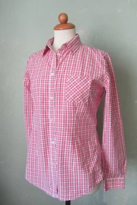 Marc O'Polo Bluse rot weiss kariert sportlich langarm 100% Baumwolle Größe 38 M - Bild 1 von 3