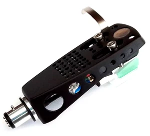 For Sharp Turntables, Litz Silver Wired Headshell + Audio Technica AT-VM95E - Picture 1 of 5