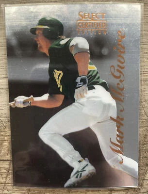 Mark McGwire 1996 Select certificado lámina de plata #20 Oakland A's 1st Base Pinnacle Foto 1 de 2