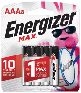 Energizer MAX AAA Batteries (8 Pack), Triple  A  Alkaline Batteries - Picture 1 of 10