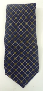Corbata cuello de seda con estampado geométrico de diamante azul oscuro y amarillo CALVIN KLEIN para hombre - Imagen 1 de 3