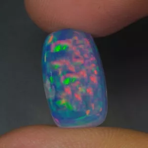 9.78 ct Wonderful RARE ! Long Cabochon White Opal 100% Natural From Ethiopia - Picture 1 of 6