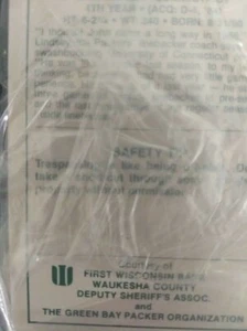 1987 Green Bay Packers Polizei Waukesha TEAM SET Dorsey Greco Greene Anderson - Bild 1 von 7