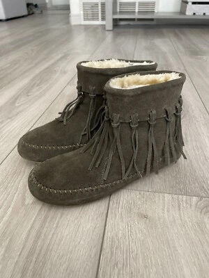 Mocasines Lucky Brand Armin para mujer talla 37/7 cuero con flecos Foto 1 de 4