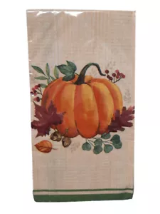 Erntewünsche Herbst Kürbis Thanksgiving 16 Kt 3-lagige Gastservietten - Bild 1 von 2