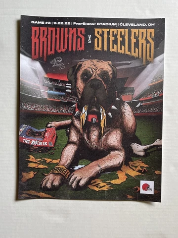 Cleveland Browns Gameday Comic Book Poster Steelers 9/22/22 Cover