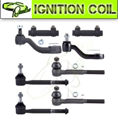 8PCS Front Tie Rod End Pitman Idler Arm Suspension Kit for 1994-2000 GMC K2500 Foto 1 de 4